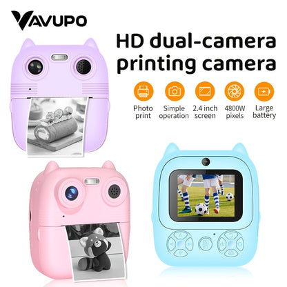 Digital Camera  Video Camcorder Camera Instant Print Photos HD Digital Video Cameras Instant Digital Camera for Camera with Print Paper Selfie Video Camera